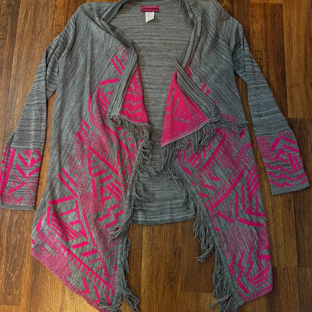 Aztec print cardigan